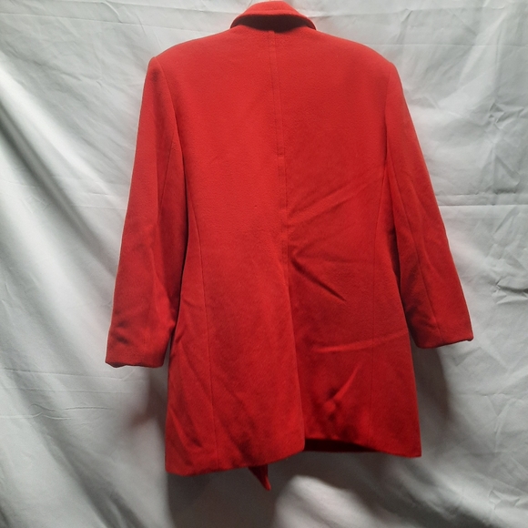 Lauren Ralph Lauren Red Single-Breasted Wool Cashmere Blend Waist Coat 10 - Picture 3 of 9